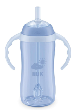 NUK Learner Straw Cup 10oz - Toddler Cup with Soft Straw for Easy Drinking Suitable for Ages 8 Months and Up