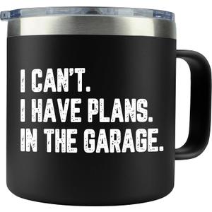 Dad Gifts for Fathers Day - I Cant I Have Plans In The Garage Cup 14oz Coffee Mug for Men Birthday Gift for Dad Mechanic Gift Ideas for Father In Law Garage Gifts for Husband from Wife Unique