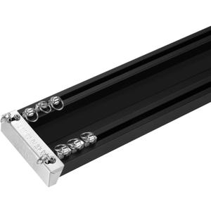 ZSHINE Heavy-Duty Curtain Conjoined Double Track rails Ceiling Mounting for Living Room Bedroom Room Divider (Black 6.6ft)