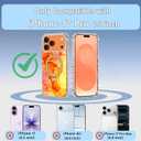for iPhone 17 Pro Case,[Compatible with MagSafe][Invisible Magnetic Ring Stand],Slim Iridescent Wavy Women Girls Case for Apple iPhone 17 Pro 6.3"(2025),Light Orange
