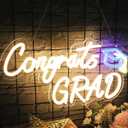 HMASYO Class of 2026 Graduation Decorations, 15.7" Congrats Grad Neon Sign with Dimmable Warm White LED, USB Powered for Party Prom Celebration Backdrop, Kindergarten High School College Wall Decor
