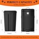 Dog Poop Trash Can Outside, 12L/3.1Gal Metal Dog Waste Trash Can with Lid, Foot Pedal, Waste Container with 40 Bags, Pet Poop Bucket with Lid Soft Close for Pet, Rectangular Black