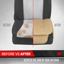 Motor Trend Seat Covers for Cars Trucks SUV, Faux Leather Beige Padded Seat Covers with Storage Pockets, Premium Interior Car Seat Cover, 2 x Front Seat Covers