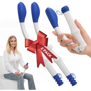 Foldable Toilet Aid2Pack, Long Comfort Wipe Wand Bottom Buddy Toilet Self Tissue Aids for Toileting, Self Help Wipe Butt for Overweight People Limited Mobility,Elderly, Pregnancy