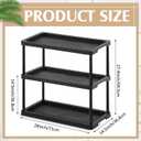Cinnvoice Boot Shoe Organizer Rack Plastic Boot Tray Large Waterproof Utility Shoe Mat Storage Shelf for Indoor Outdoor Entryway Hallway Closet Use in All Seasons Black (28" d X 14.5" w X 29" h)