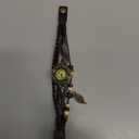 JewelryWe Women Quartz Bracelet Watch Fashion Weave Wrap Around Leather Wrist Watch Classic Bracelet Watch for Summer Beach for Valentine's Day (Feather Brown)