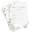 GardenCity Advice and Wishes for The Mr and Mrs, Bridal Shower Games for 50 Guests, Wildflower