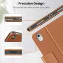 DTTO Case for iPad (A16) 11th Generation 2025, iPad 10th Generation 10.9 Inch 2022 with Pencil Holder, Premium Leather Business Folio Stand Smart Cover with Magnetic Clasp, Blue