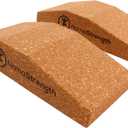 Cork Yoga Wedge Block - Non-Slip Wrist Support, Set of 2