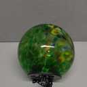 VCUTEKA Solar Hanging Lanterns, Outdoor Glass Gazing Ball Lights with Hook, Waterproof Energy-Efficient Solar Lanterns for Garden, Yard, Tree and Patio Decor, Green