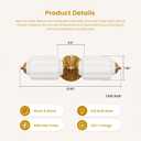 TIBAST Milk Glass Bathroom Vanity 2-Light White Wall Sconce, Vintage Brass