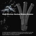 2 Pack Car Seat Gap Filler with Storage, Organizer, Hook & Emergency Glass Breaker, Universal for Cars Trucks SUVs, Stop Items from Falling