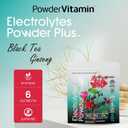 2 x PowderVitamin Electrolytes Powder Plus (20 Servings) Black Tea Ginseng Electrolyte Powder Keto, Sugar Free, Pink Himalayan Salt,1000mg Potassium,120mg Calcium,120mg Magnesium, Hydration Powder