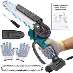 Mini Chainsaw for M-akita 18V Battery, 600 W Brushless Chainsaw Electric 6 Inches, Battery Chainsaws Hand Chainsaw for Garden Shears, Wood CuttingNo Battery