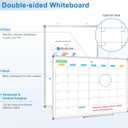 Dry Erase Board Calendar for Wall, 36" x 24" Magnetic Whiteboard Calendar, Monthly Calendar Whiteboard for Wall, Double-Sided Hanging Aluminum Frame White Board for Home, School, Office