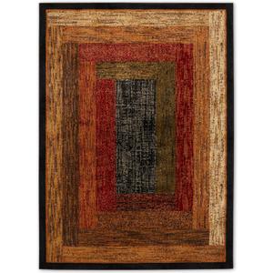 Home Dynamix Royalty Vega Contemporary Geometric Area Rug, Black/Brown, 31.5"x47" (2'7" x 3'11" (Rectangular))