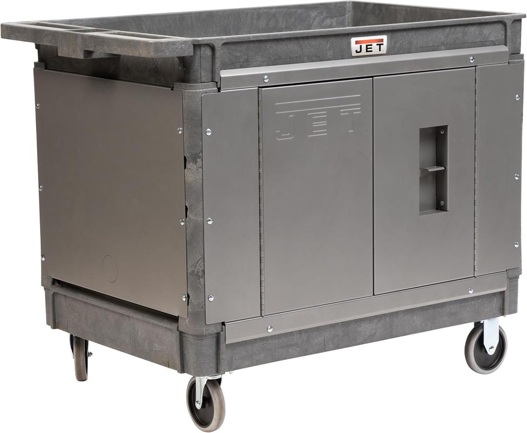 JET PUC-4126 Resin Utility Cart with JT1-126 Load-N-Lock Security System