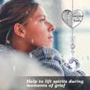 Sympathy Gifts for Loss of Loved One,Unique Bereavement Gift Rainbow Maker and Heart,Memorial Gifts for Loss of Mom Dad Son,Prism Suncatcher Ornament for Funeral Favors,Daily Remembrance