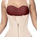 SHAPSHE Waist Trainer for Women, Tummy Control Sports Girdle, Workout Body Shaper with Adjustable Shoulder Strap (X-Large, Beige-classic)