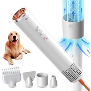 uahpet Dog Dryer, 62M/S Wind Speed with NTC Smart Temperature Control & 170 Million Negative Lons Dog Blow Dryer for Household Travel Camping