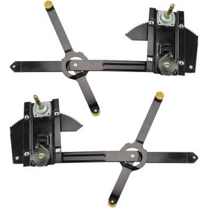TRQ Front Manual Window Regulator Set Compatible with 77-91 Chevrolet GMC GM1350101 GM1351101