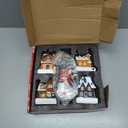 24Pcs Christmas Village Sets,Christmas Village Houses with LED Light, Christmas Town Scene Figurines Building Sets, Christmas Home Decor Collection Buildings