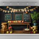 Kate 7x5ft Love Study Backdrops for Photography Blackboard Apple Background Books Stationery Backgrounds Baby Back to School Banner Studio Backdrop