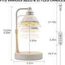 Candles Warmer, Candle Warmer Lamp with Timer,Height Adjustable Candle Warmer Lights,Gift for MotherChristmas, Bedroom Bathroom Home Decor, Scented Candle Heating Lamp (White, No USB)