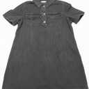 CHAPS Women's COTTON Jean Shirt Dress BLACK DENIM (Size X-SMALL) M