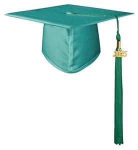 GraduatePro Matte Kids Graduation Cap Class of 2025 with Tassel for Kindergarten Preschool Graduation Ceremony Emerald