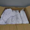 50 Pcs White Folding Chair Cover Washable Removable Universal Fitted Chair Cover Protector for Wedding Party Banquet Holidays Celebration Decoration Chair Covers