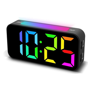 Topski Loud Alarm Clocks for Bedrooms Heavy Sleepers, Digital Clock with Night Light, Large Display, Dual Alarm, Snooze, Dimmable Bedside Alarm Clock for Kids Teens Boys Girls (Black)