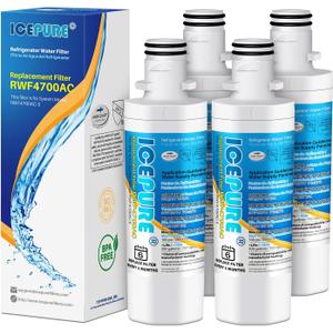 ICEPURE ADQ747935 Refrigerator Water Filter Replacement for LG LT1000P, MDJ64844601, Kenmore Elite 9980, ADQ74793501 LT1000PC ADQ74793502, LMXS28626S, LFXS26973S, 4PACK
