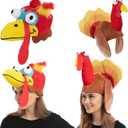 JOYIN 2 PCS Silly Thanksgiving Turkey Cap, Novelty Hats for Thanksgiving Night Event Dress-up Party, Costume Hats for Role Play Carnival Cosplay, Decoration & Accessories