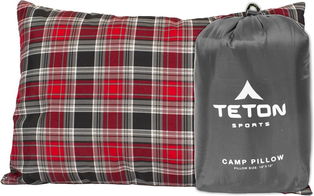 TETON Sports Camp Pillow; Great for Travel, Camping and Backpacking; Washable, Grey