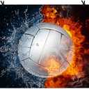 Photography Backdrop 10x7ft Water and Fire Collide Volleyball Background Photography Vinyl Photo Studio Props GEME718