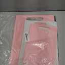 Paris Hilton Cutting Boards, Dual-Sided Cutting Board Set with Built-in Juice Grooves, Easy-Grip Handles, Heavy-Duty Plastic Made without BPA, Dishwasher Safe, 3-Piece Set, Pink and Cream