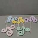 5Pcs Pastel Christmas Tree Picks, 14.5 Inch Glitter Candy-Shaped Curly Ornaments for Xmas Tree Topper, Wreath, Vase, Garland Home Holiday Decor (Style 3)