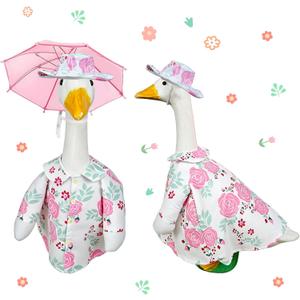 23 Inch Porch Goose Raincoat, Porch Goose Outfits Clothes Spring Summer Porch Goose Raincoat Goose Costume for 23 Inch Large Goose Statue, Outdoor Goose Dress for Patio Garden Porch Yard Lawn