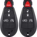 Key Fob for Chrysler 300: Keyless Entry Remote Start Control for Dodge Challenger Charger Durango Magnum, Jeep Grand Cherokee, FCC ID M3N5WY783X, IYZ-C01C, 2 Pack