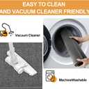 Stair Treads Carpet for Wooden Steps, Non Slip Landing Mat Rug Whit Rubber Backing, Polyester Soft Stairs Resistant Indoor Skid Runner Safety Rugs for Family, Absorbent Washable 31" x 31" Gray (2'7" x 2'7" (Oblong), Gray-dense Knitting)