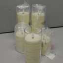 Homemory Flameless Candles with Embedded Star String Fairy Lights, Battery Operated Candles, LED Candle, Fake Candles with Remote Control and Timer, Ivory, Set of 5(H4 5" 6" 8" 8")