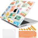 DONGKE Compatible with MacBook Pro 16 Inch Case (2026-2021 Release, M5 M4 M3 M2 M1 Pro/Max Chip), Plastic Hard Shell Cover with Keyboard Cover & Screen Protector for MacBook Pro 16", Post Stamps