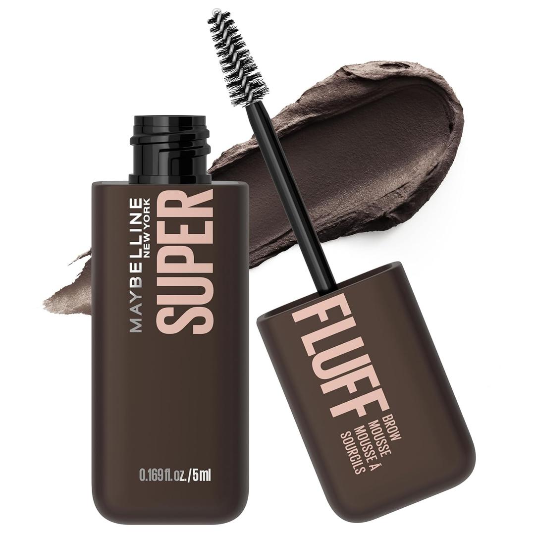 Maybelline Superfluff Volumizing Brow Mousse, All Day Tinted Brow Gel For Soft Full Brows, Black Brown, 1 Count
