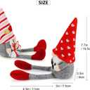 2 Pcs Valentines Day Gnomes Plush Ornaments Handmade Swedish Tomte Mr and Mrs Couple Gnome Long Dangled Legs Gnomes Valentine Day Gifts Home Decorations