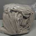 Pinch Pleat Linen Curtains 108 Inches Long 70 Inch Wide for Patio Sliding Door Light Filtering Semi Sheer Pleated Drapes Back Tab Burlywood Taupe Extra Wide 70 x 108 Curtain for Living Dining Room