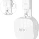 Relassy Wall Mount Holder for eero 6e/6, Outlet Stand Bracket Compatible with eero 6 Mesh Wi-Fi System Extender Router (1 Pack), No Messy Wires, Space Saving White