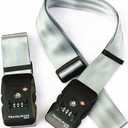 Travel Mate Strap Luggage belt Grey/BLK 3 Digital Dial Combination Safe Suitcase Lock Strap