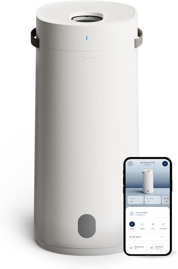BLUEAIR Air Purifier + Humidifer for Bedrooms up to 1,726 sq ft, 2in1 DH3i
HEPASilent Filtration + 360° InvisibleMist, AHAM Verified, Auto Mode, App Control, 48-Hour Runtime, Auto Wick Dry