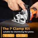 Handheld Chamfer Tool, Metal Chamfering Tool, for Trimming, Beveling, Deburring, 45 Degree Arc and Bevel, 850W 120V 60Hz, Model PT-100 (Machine)